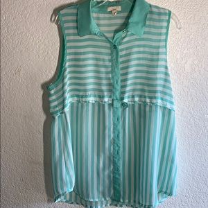 Sheer sleeveless shirt